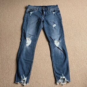Lucky Brand Ripped Blue Skinny Jeans